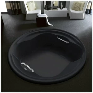 Ванна Gruppo treesse Perla V6691-C чёрная круглая большая свободностоящая