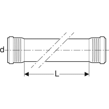 393.311.14.1 Труба Geberit Silent-Pro с двумя раструбными муфтами Geberit  - Вид №2