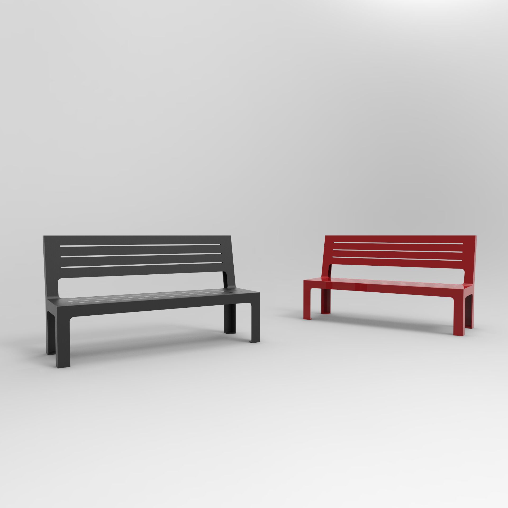 Стальная скамья со спинкой CITYSì Italy ARCH-00029605 - Вид №1