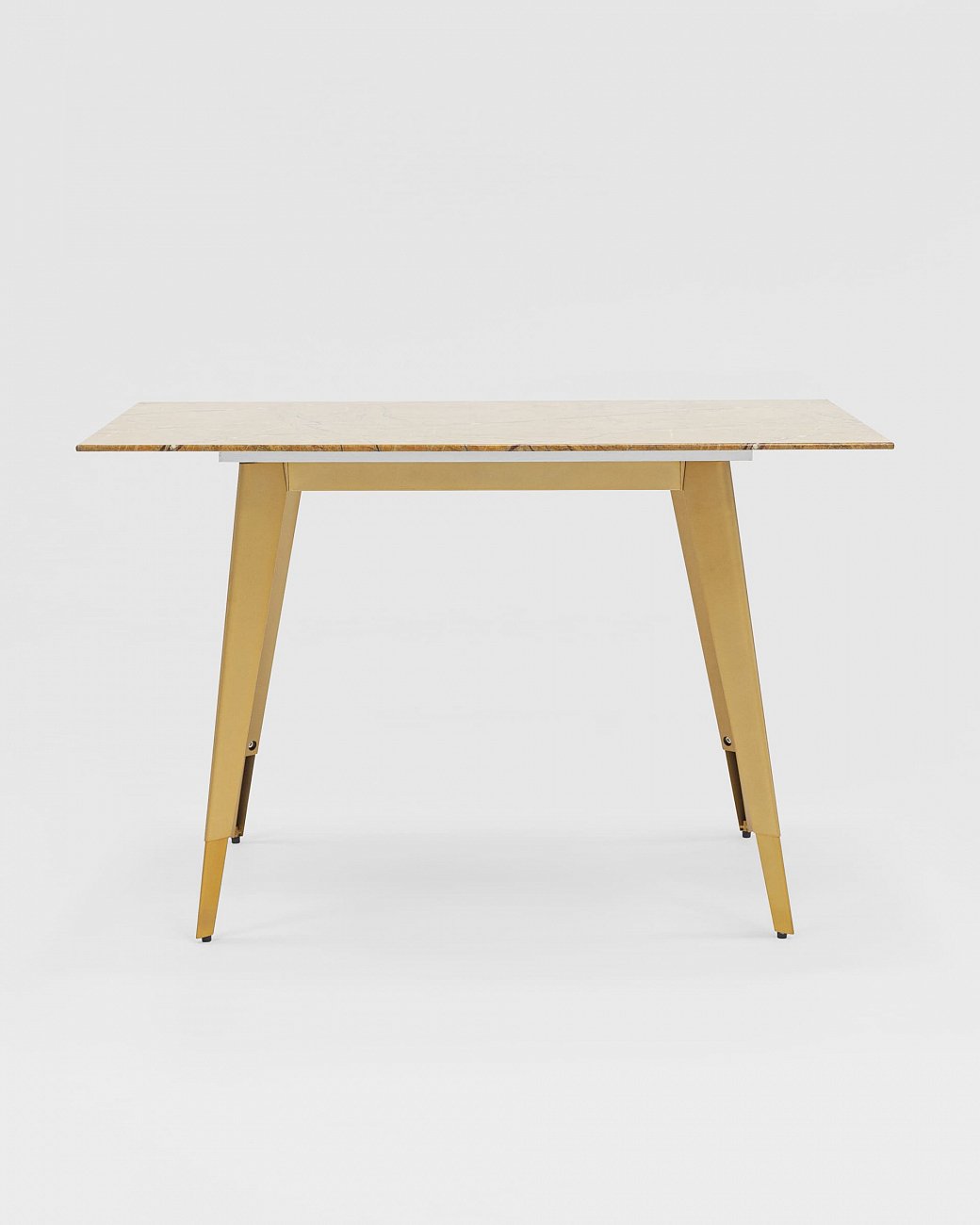 Стол обеденный со стеклянной столешницей, цвет охра с рисунком под мрамор 120х80 см "Ричмонд" STOOL GROUP  00-3958836 Желтый  - Вид №2