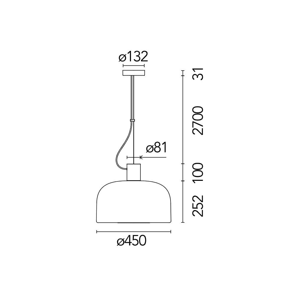 Опаловое стекло с регулируемой яркостью подвесной светильник Flos Bellhop ARCH-00127657 - Вид №6
