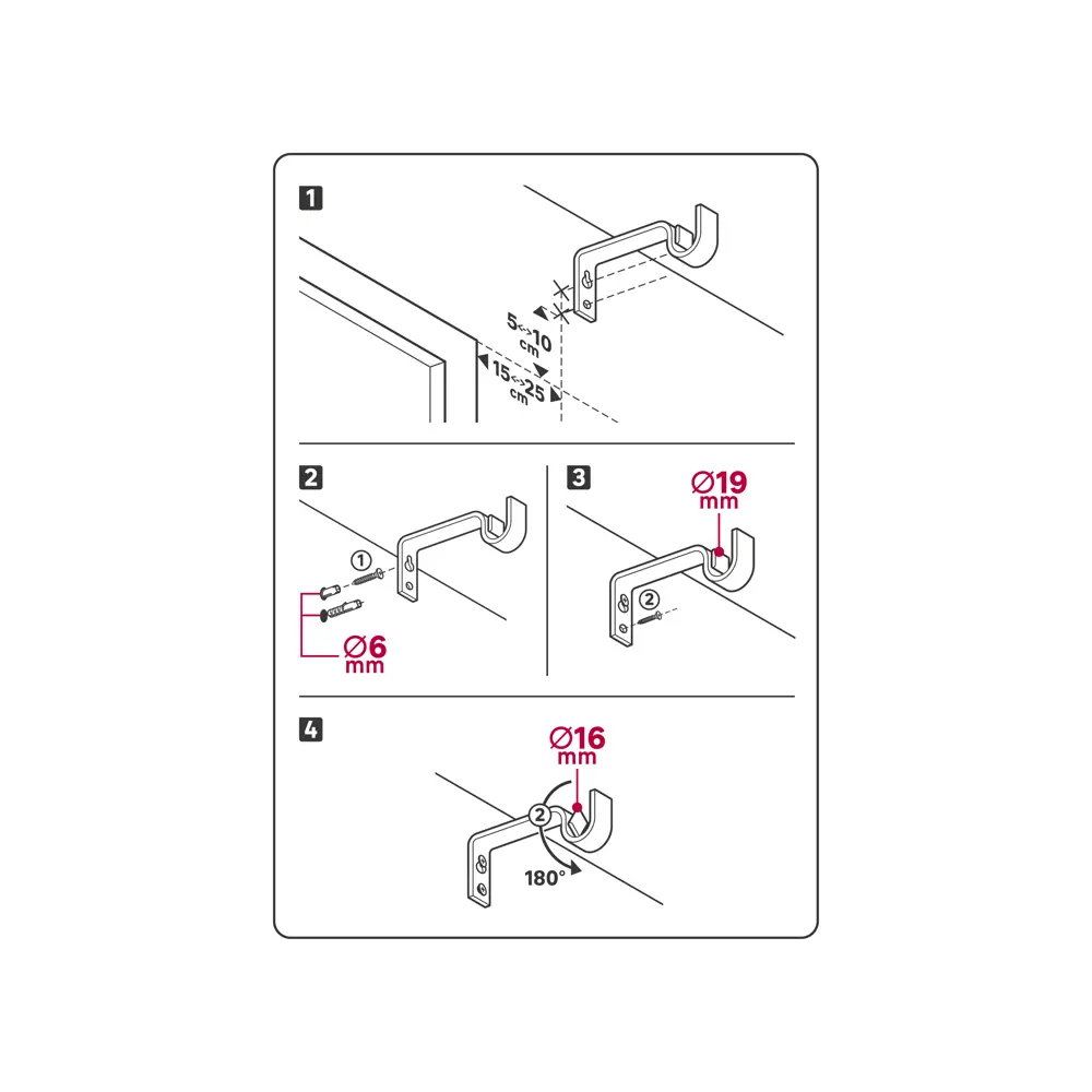 Настенный карниз раздвижной однорядный KREAFORTA Пула d16/19 160-300 см металл цвет белый 89457737 STLM-2152317  - Вид №6