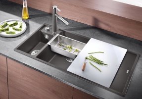 523482 Кухонная мойка Blanco Axia III 6 S доска стекло чаша справа, кофе  Blanco Axia Кофе