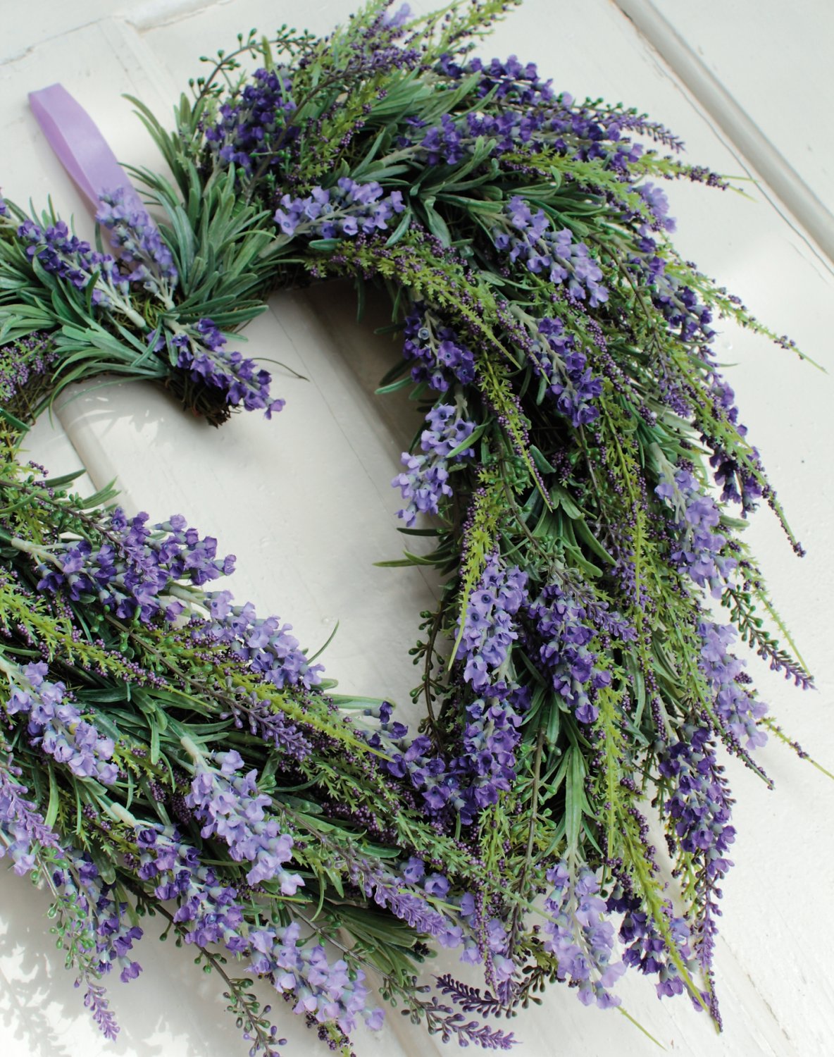 2903 220 a3 Сердце из искусственной лаванды, Ø 45 см, светло-фиолетовое H-andreas  - Вид №3