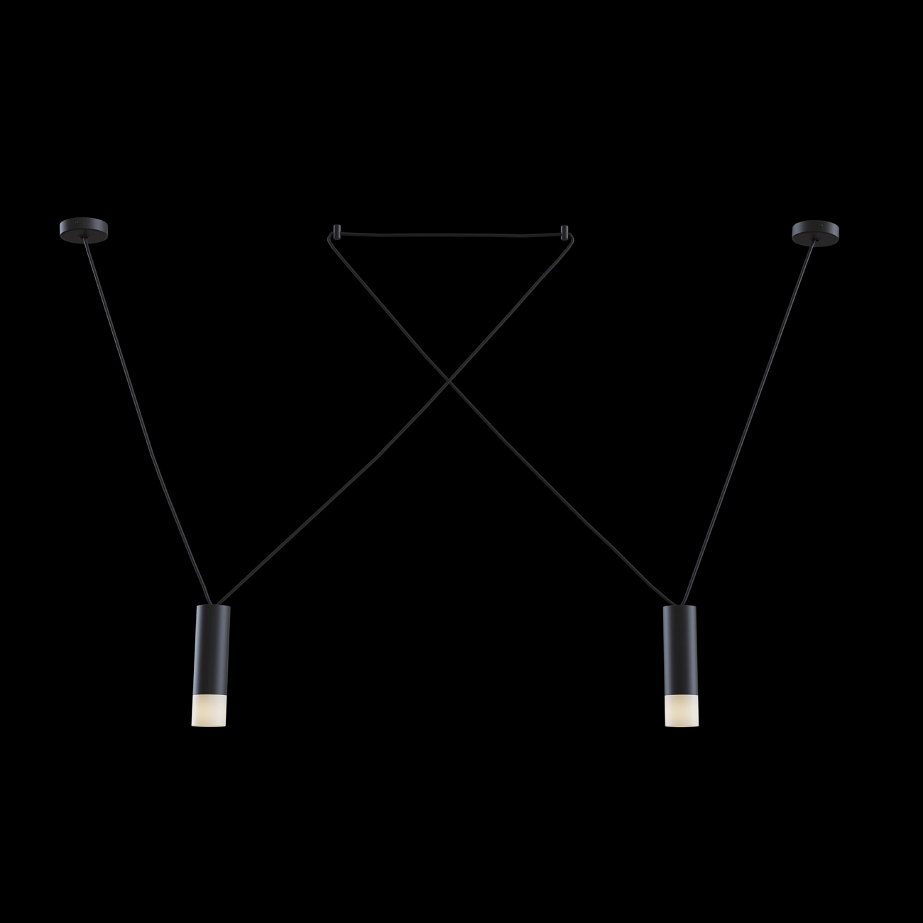 Светильник потолочный светодиодный на 2 лампы черный Davida MOD035PL-02B TECHNICAL TECHNICAL 00-3957064 Черный  - Вид №1