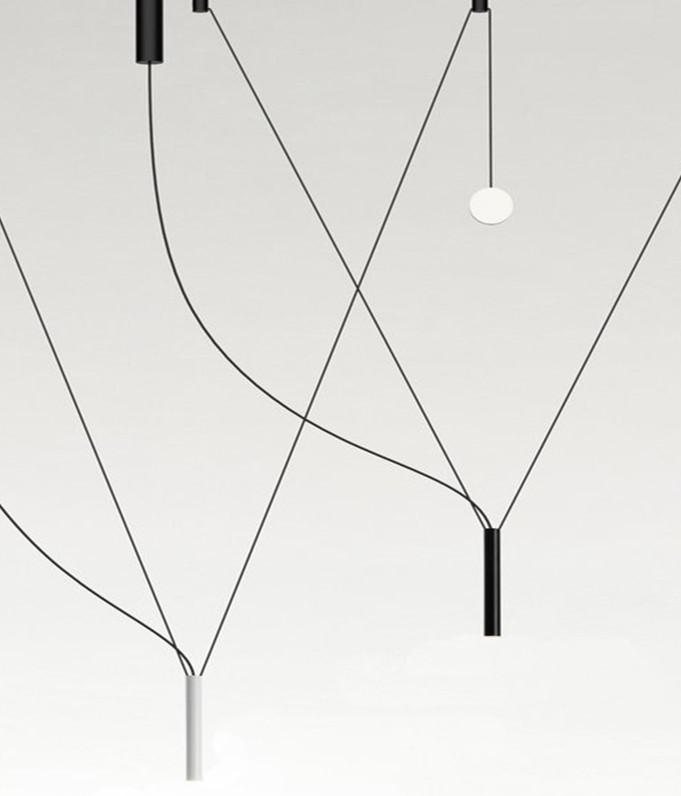 073699 Подвес Contrapeso с противовесом бело-перламутровый Marset Milana 