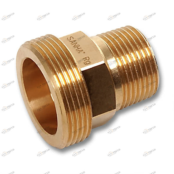 14376G1234 SANHA 4376G резьб.соед. с плоск.упл., переход на НР, бронза 1/2x3/4 мм 