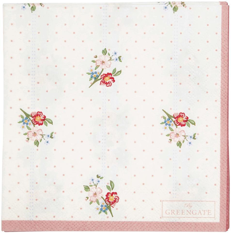 Салфетки бумажные Eja white 25х25 см 20 шт Greengate PAPNAPSEJA0112