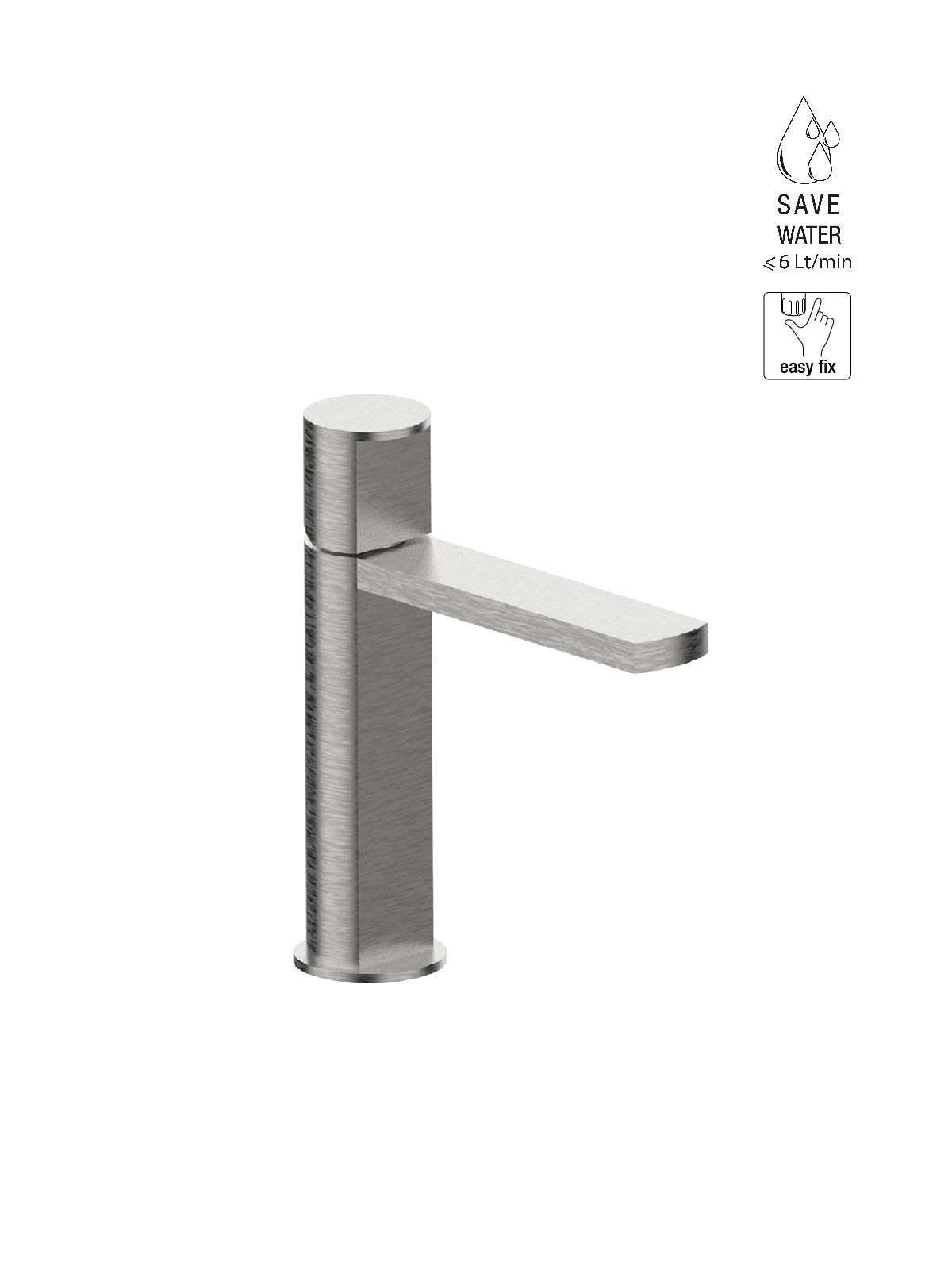 Однорычажный смеситель для раковины из нержавеющей стали Rubinetterie Frattini Borgia ARCH-00105874 - Вид №1