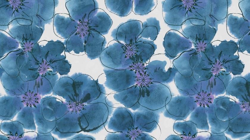 Baboon Виниловые обои с цветочными мотивами Pattern sun-id-1500048 - Вид №4