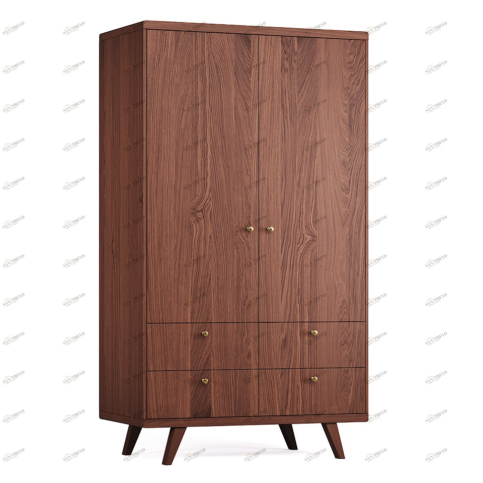 Шкаф распашной двухдверный с ящиками дуб тобакко Thimon №2 THE IDEA  210433 Коричневый 