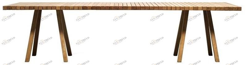 TRIBÙ Прямоугольный садовый стол из тика Vis à vis 01753/01754