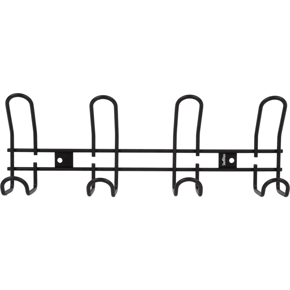 Вешалка настенная SHT-WH14-4 37.5х13 см, металл, цвет чёрный муар Sheffilton STLM-2169530 - Вид №1