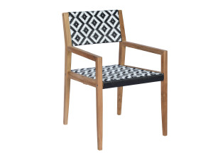 Стул из синтетической ткани с подлокотниками