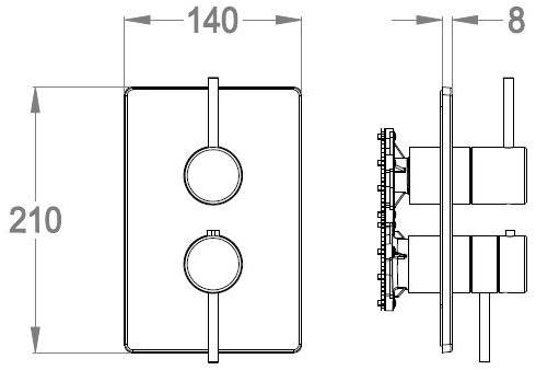 Fir Italia Смеситель для душа с переключателем Dynamica 88 8880178 - Вид №1