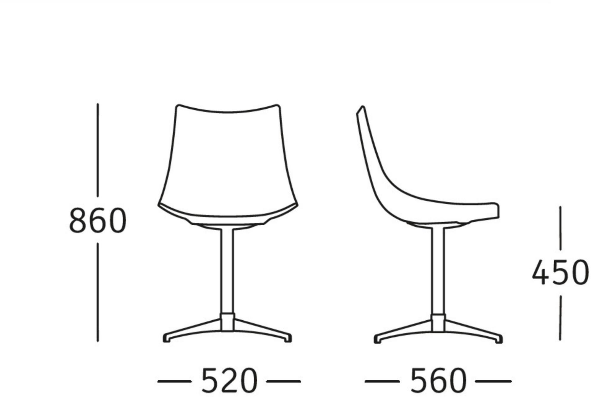 ROSSIN Вращающееся кресло из полиуретана с 4-мя спицами Luc sun-id-1422716 - Вид №4