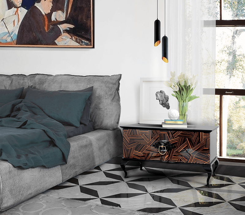 0-297 тумбочка с нашивкой Гуггенхайма Boca Do Lobo  - Вид №1