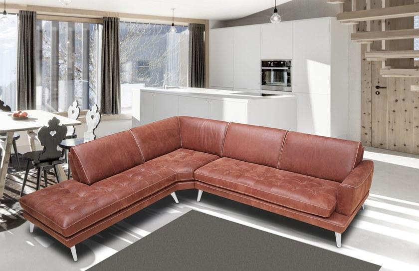 Rossini Sofas Модульный кожаный диван с тафтингом sun-id-1498327 - Вид №1