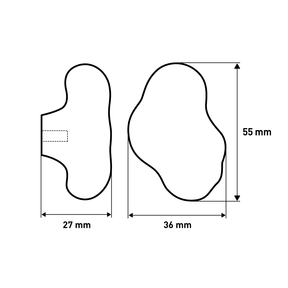Мебельная ручка  Кноб, 55x27x36 мм, белый LJPS0153 Public Steel Россия  - Вид №5