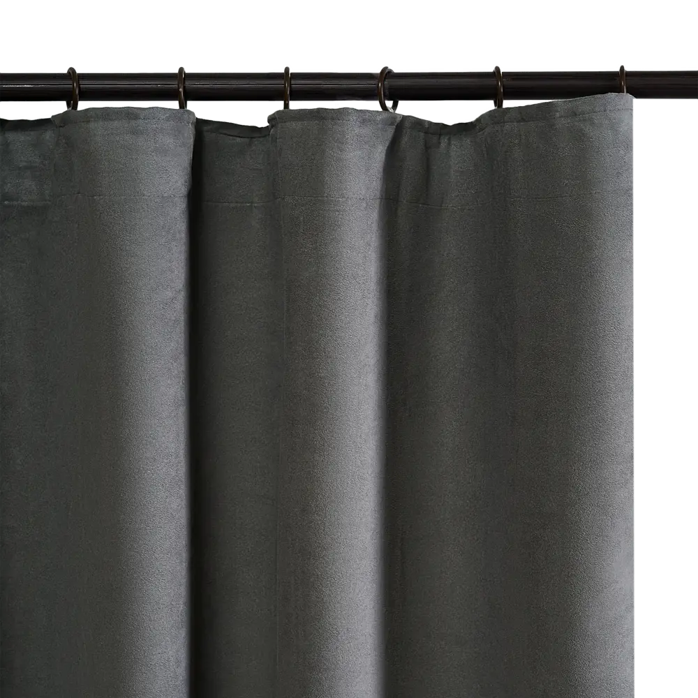 KREAFORTA Manchester - бархатная штора на ленте темно-серого цвета 200x280 см 89401544 STLM-1575958 - Вид №5
