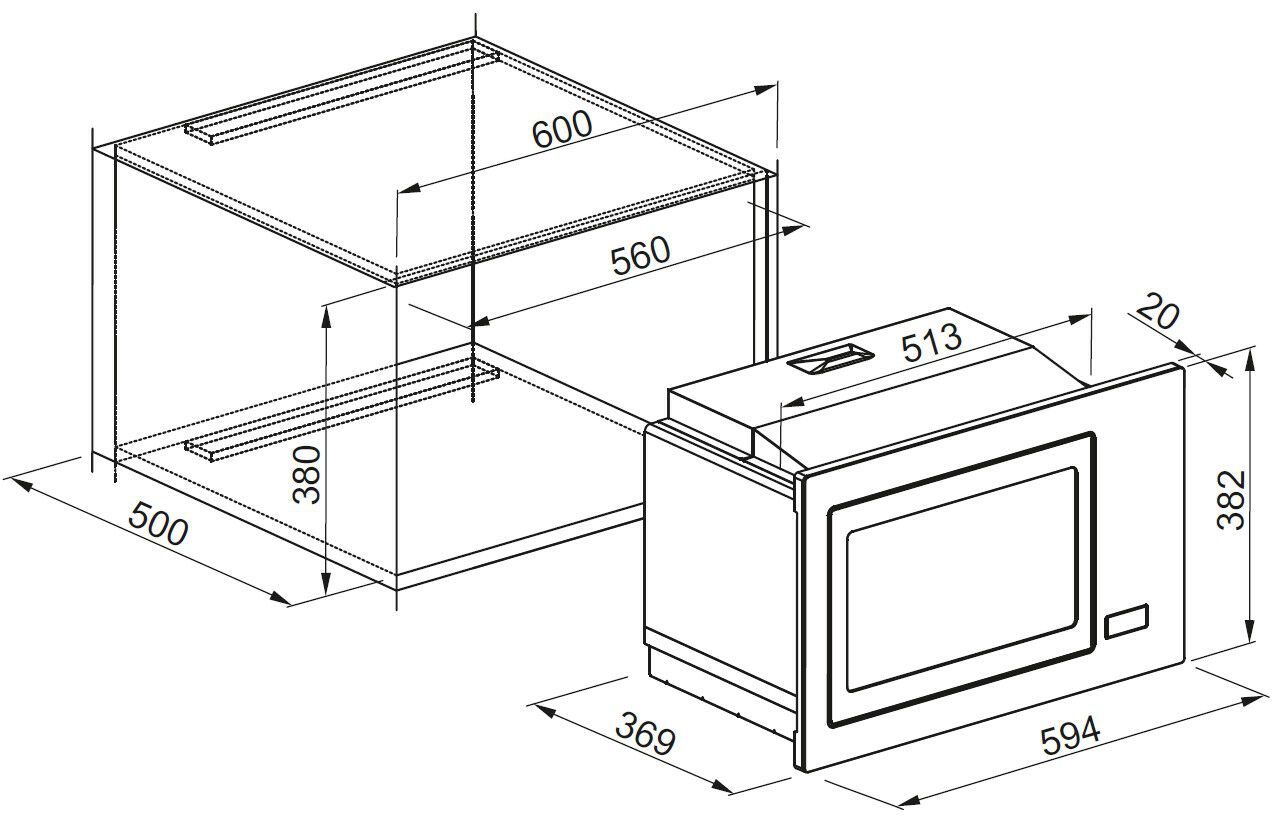 Микроволновая печь total glass 38 см Elleci Elleci Kitchen ARCH-00038277 - Вид №2