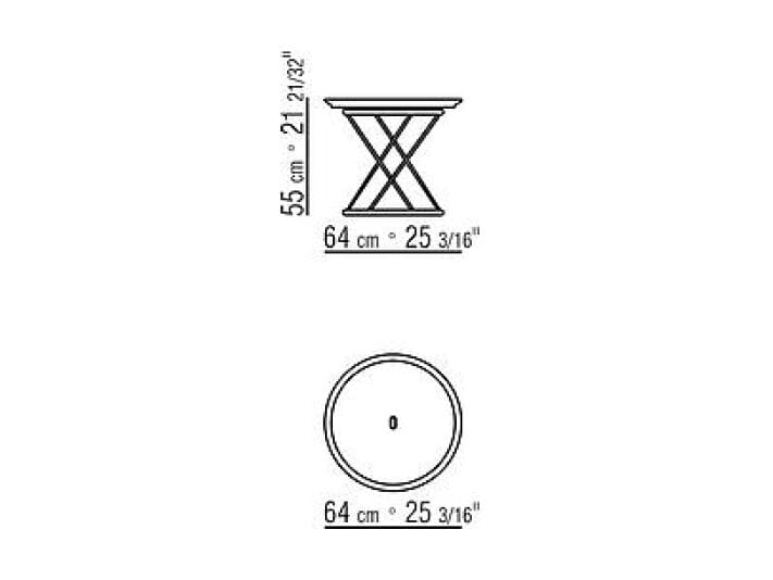 Круглый стальной журнальный столик с порошковым покрытием Flexform Торчелло ARCH-00133595 - Вид №5