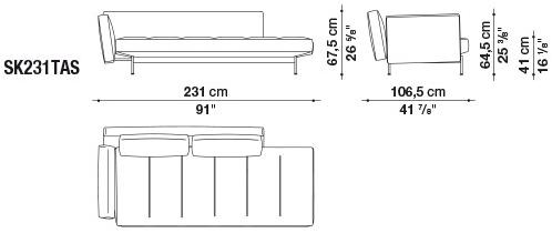 B&B Italia 4-х местный кожаный диван Saké sun-id-1457556 - Вид №24