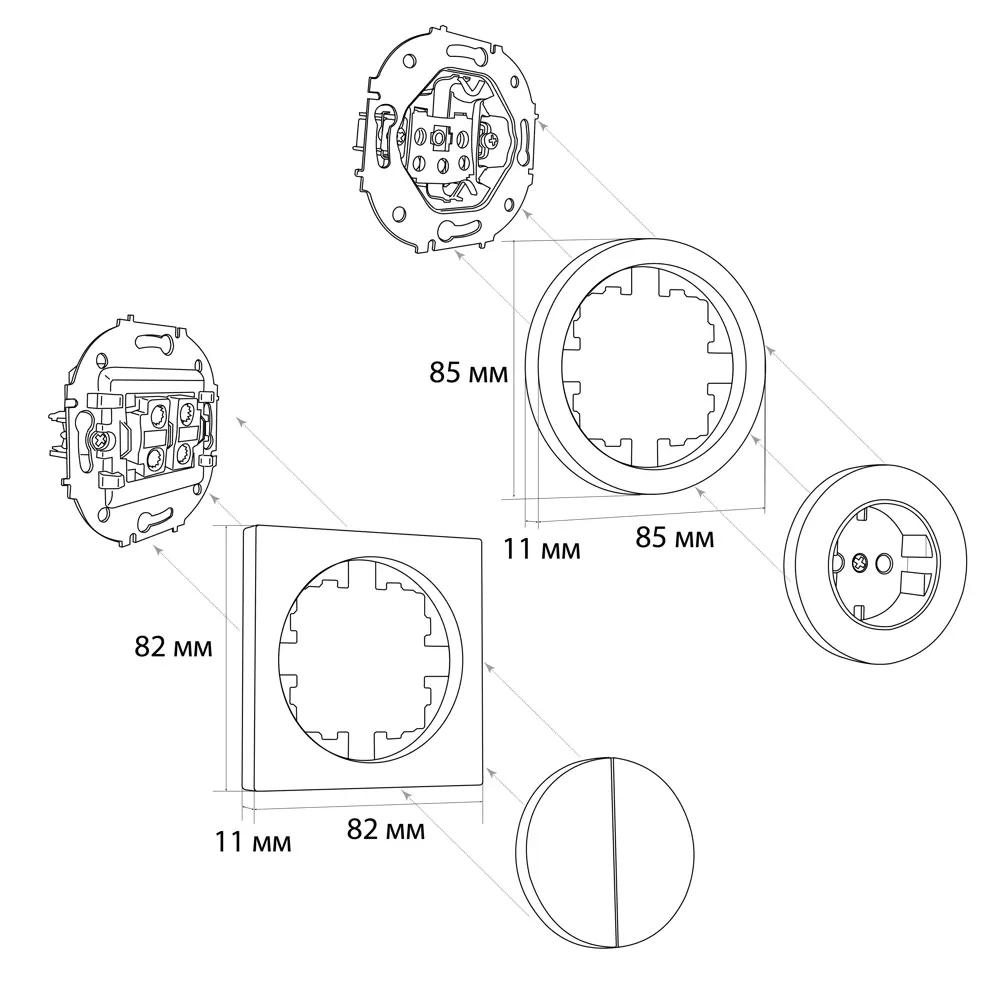 Розетка TC+USB встраиваемая Lezard Osen с заземлением цвет серый 89424727 STLM-2180089 - Вид №7
