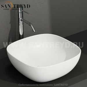 B6Q43BO Накладная раковина на столешницу  квадратная Ceramica Globo T-EDGE