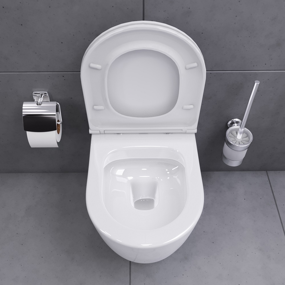 DX86C1700SC подвесной унитаз безободковый с сиденьем микролифт Damixa Sirius - Вид №3