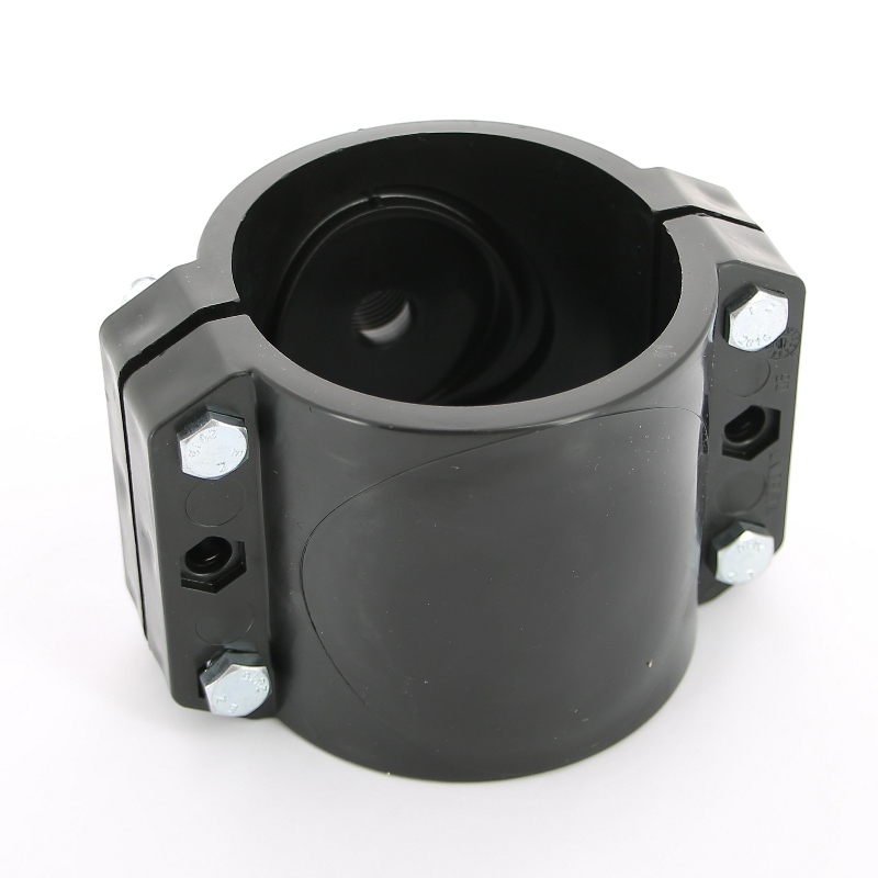 Врезка монтажная Unidelta зажим-В 90 x 1/2" 4 болта, для труб ПНД полипропилен PP-B 1019090002 - Вид №2