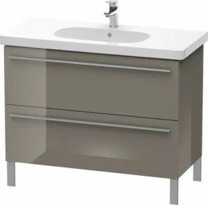 XL651708989 X-Large Тумбочка напольная Фланелево-серый глянцевый лак