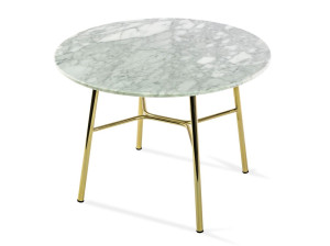 Круглый мраморный журнальный столик