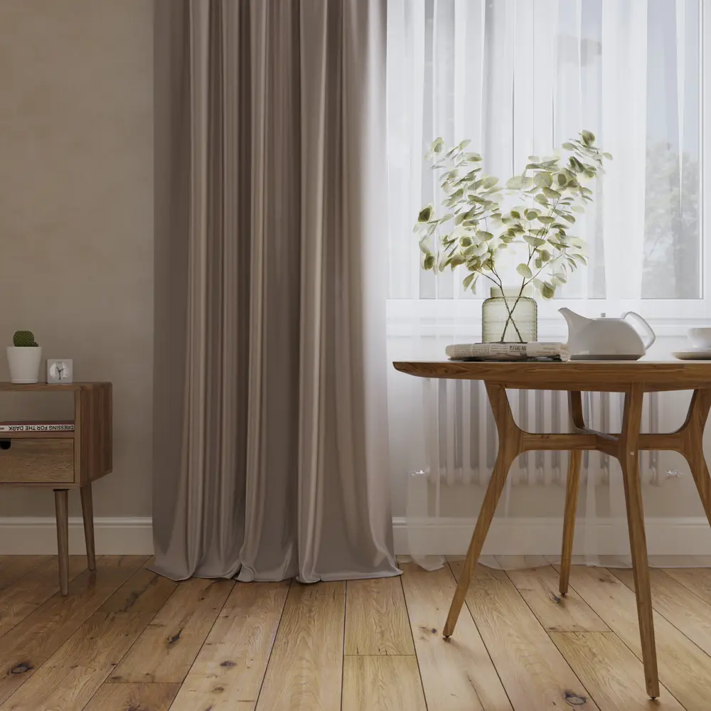 Штора на ленте Light 160x280 см цвет коричневый MIAMOZA STLM-2026987