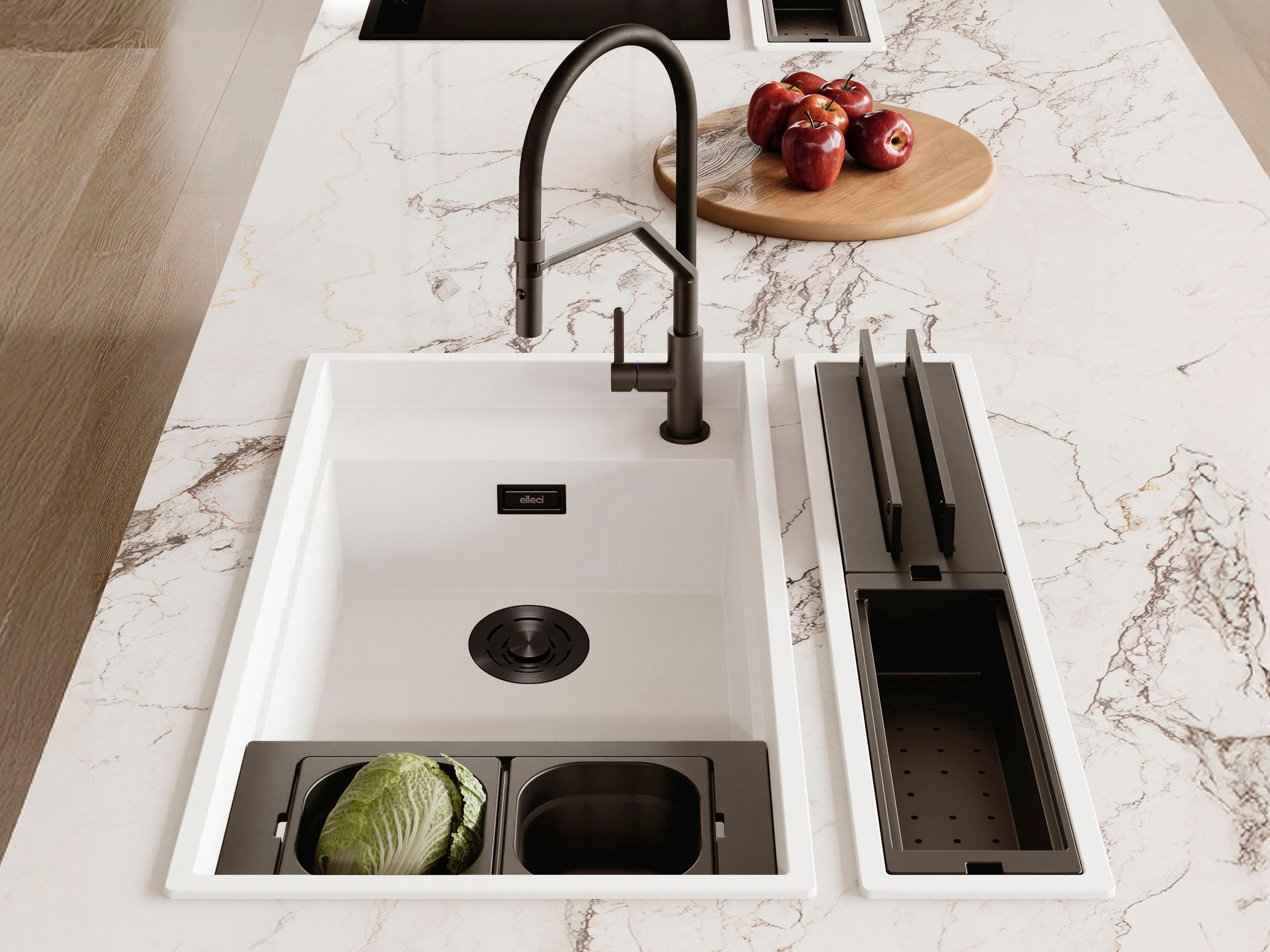 Раковина с одной чашей в Кератеке Elleci элитная кухня ARCH-00022898 - Вид №2