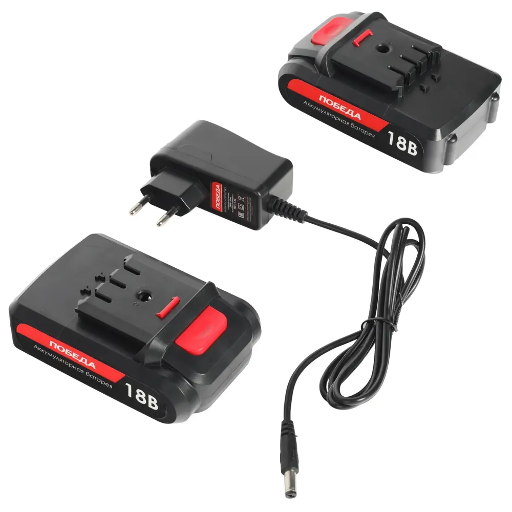 Дрель-шуруповерт аккумуляторная Победа ДА-18/2 ЛИ, 18 В Li-Ion 2x2 Ач STLM-2082089 - Вид №6