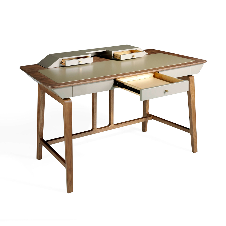 Письменный стол с ящиками деревянный BRT1701-2 от Angel Cerda ANGEL CERDA  288780 Коричневый  - Вид №1