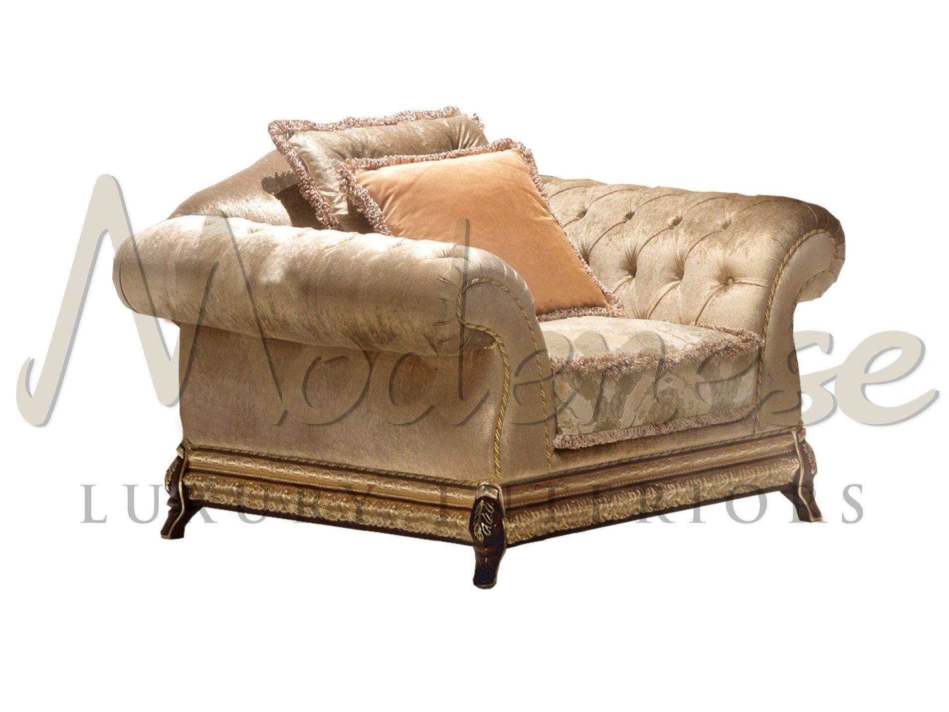 Бархатное кресло с подлокотниками Modenese Luxury Interiors Imperial ARCH-00064135 - Вид №1