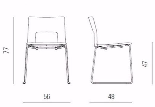 Desalto Стул для салазок из сплава baydur® Kobe 572 - Вид №3