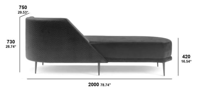 Мягкая ткань Dormeuse SITIA Перги ARCH-00046499 - Вид №1