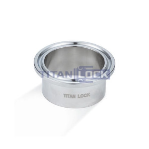 Штуцер CLAMP под приварку DN40 нерж. 316, DIN TL40CLW TITAN LOCK