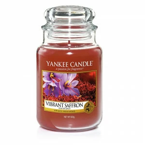 Свеча большая в стеклянной банке "Яркий шафран" Vibrant Saffron 623 гр 110-150 часов YANKEE CANDLE  267883 Красный