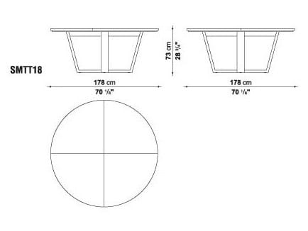 Круглый деревянный стол с Lazy Susan Maxalto Xilos ARCH-00012359 - Вид №6