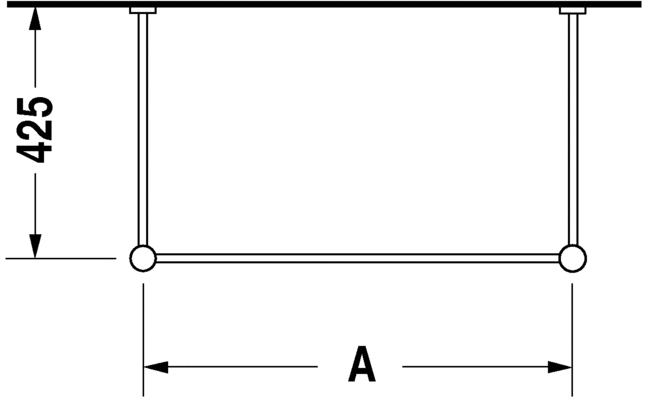 0030751000 Vero Металлическая консоль Хром Duravit - Вид №4