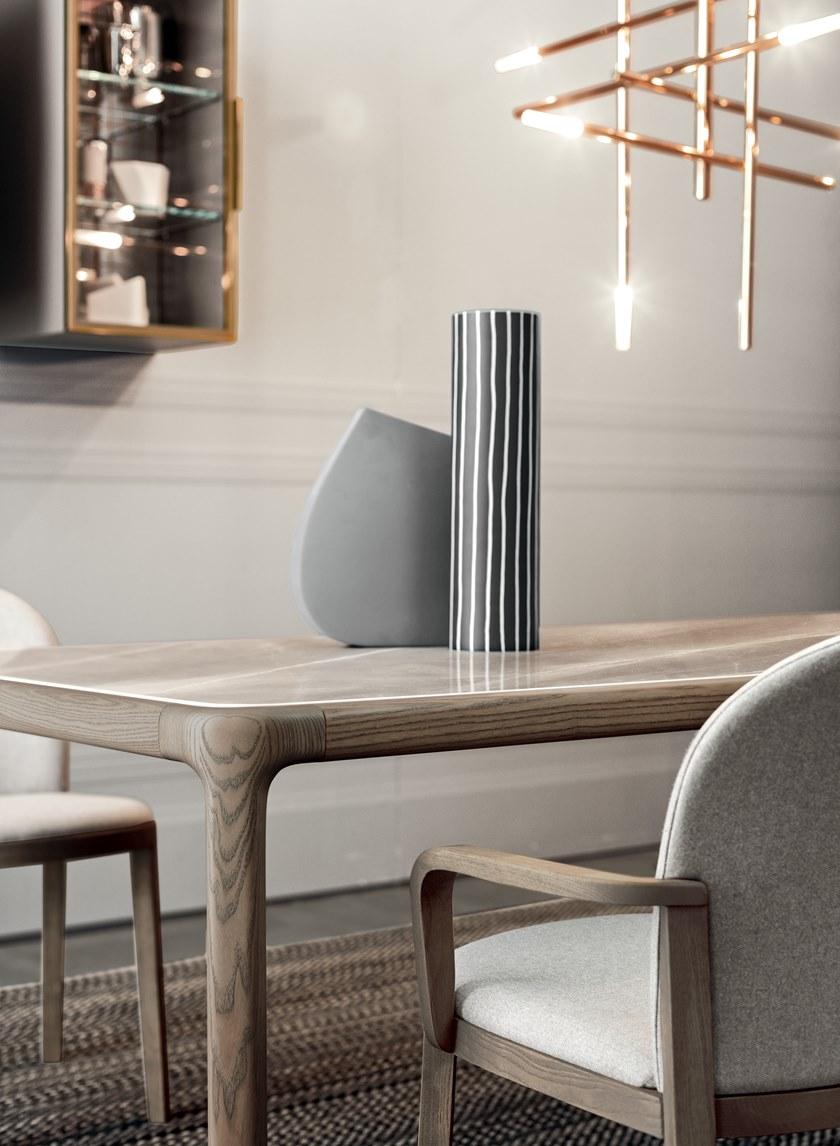 PIANCA Стеклянный керамический и деревянный стол Inari sun-id-1482932 - Вид №2