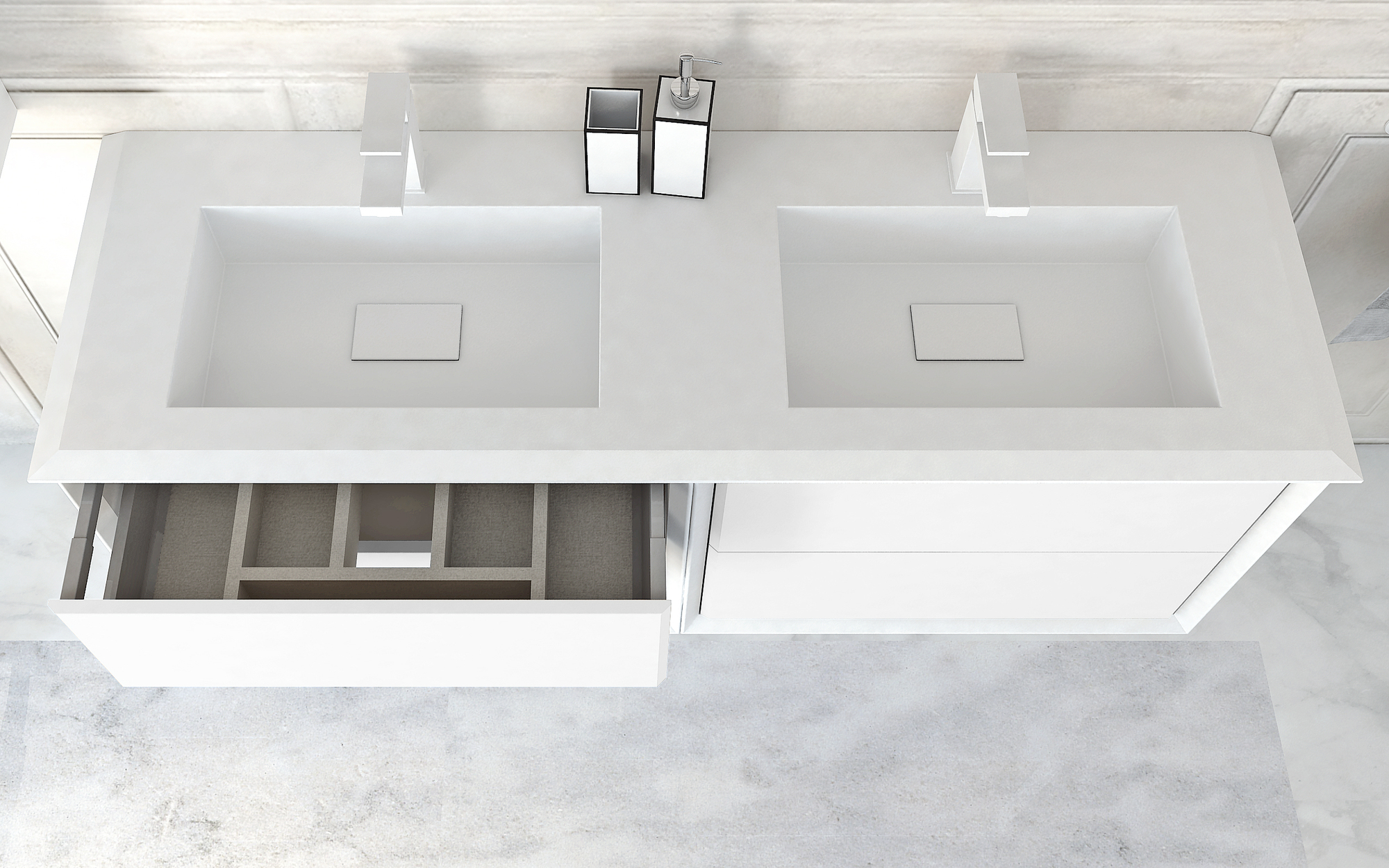 Мебель для ванной CEZARES BELLAGIO 140 Bianco Opaco - Вид №3