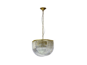 Подвесной светильник из нержавеющей стали и стекла