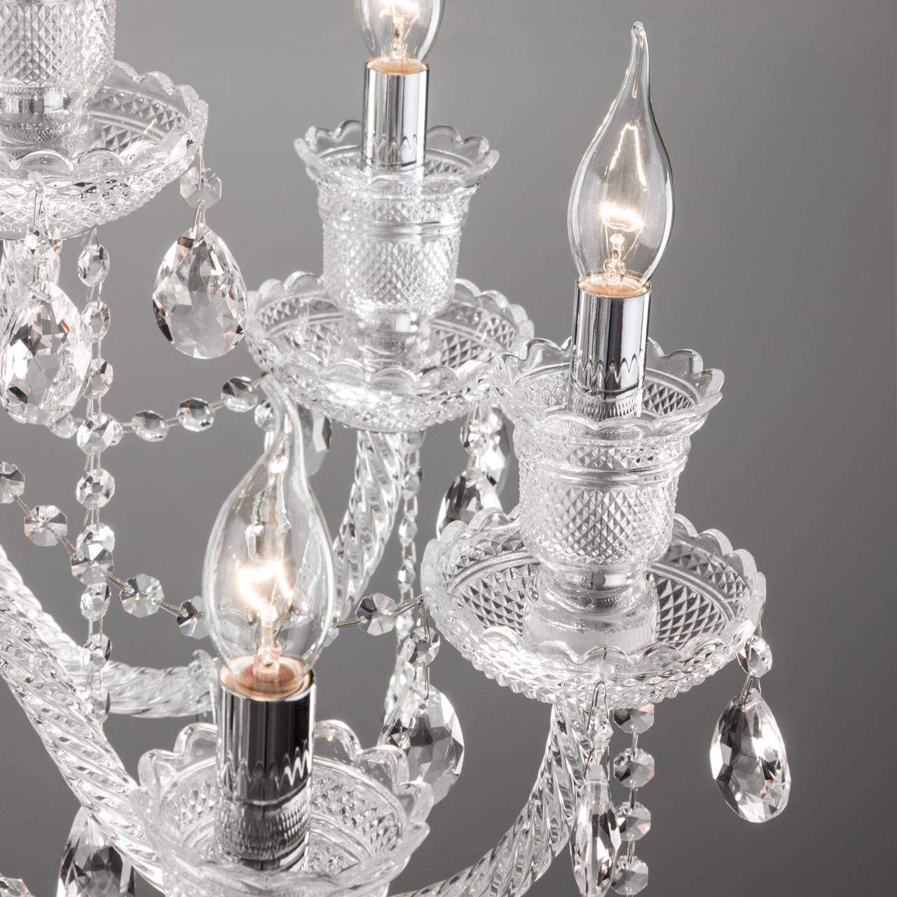 Люстра хрустальная подвесная белая 15 ламп Bogates Gabrielle Strotskis 336/15 BOGATES ДИЗАЙНЕРСКИЕ, GABRIELLE 00-3834045 Белый  - Вид №2