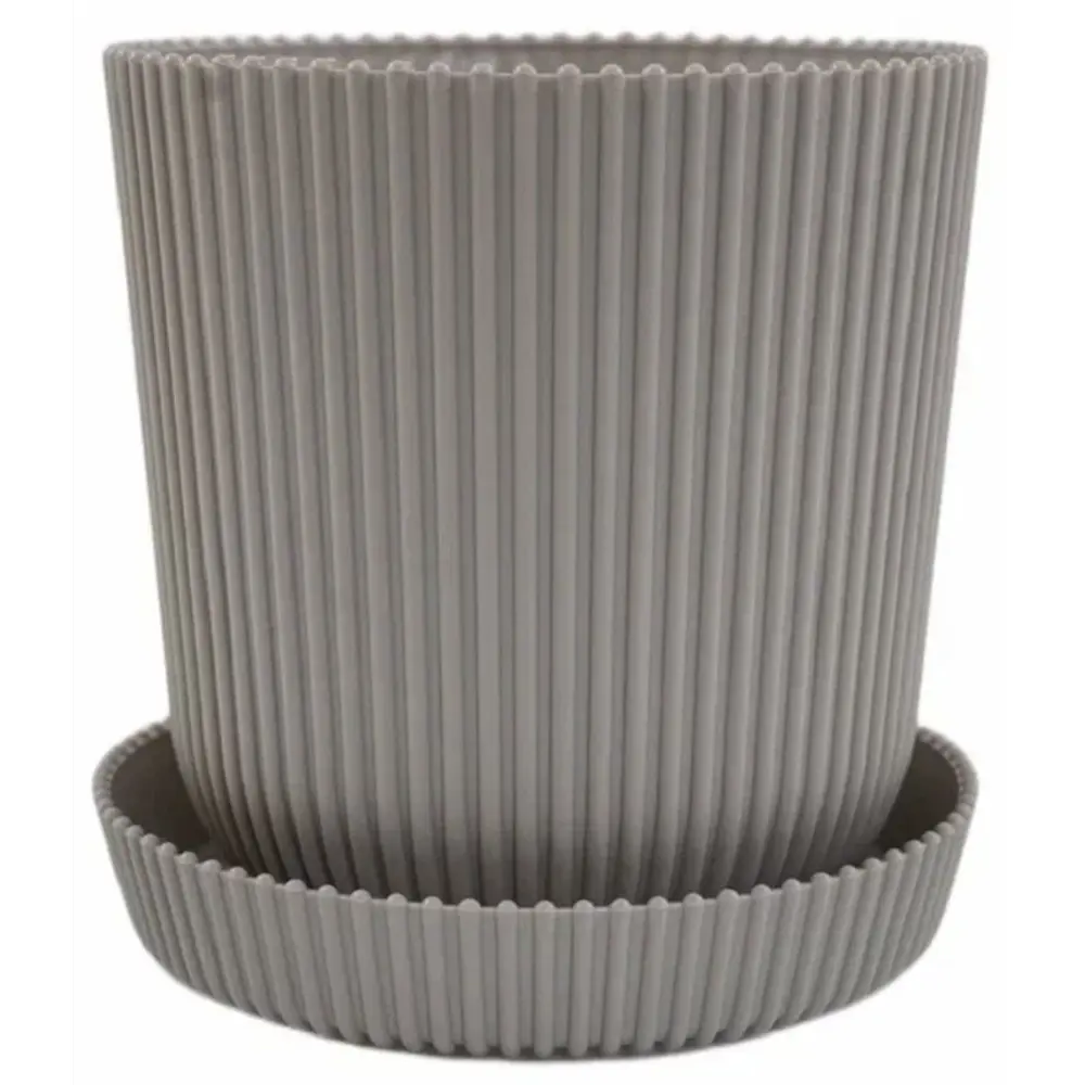 Горшок для цветов Тek.А.Тek 16x16x15.5 см v2.4 л пластик латте ТЕК.А.ТЕК Le Gaufre STLM-2095481 - Вид №1