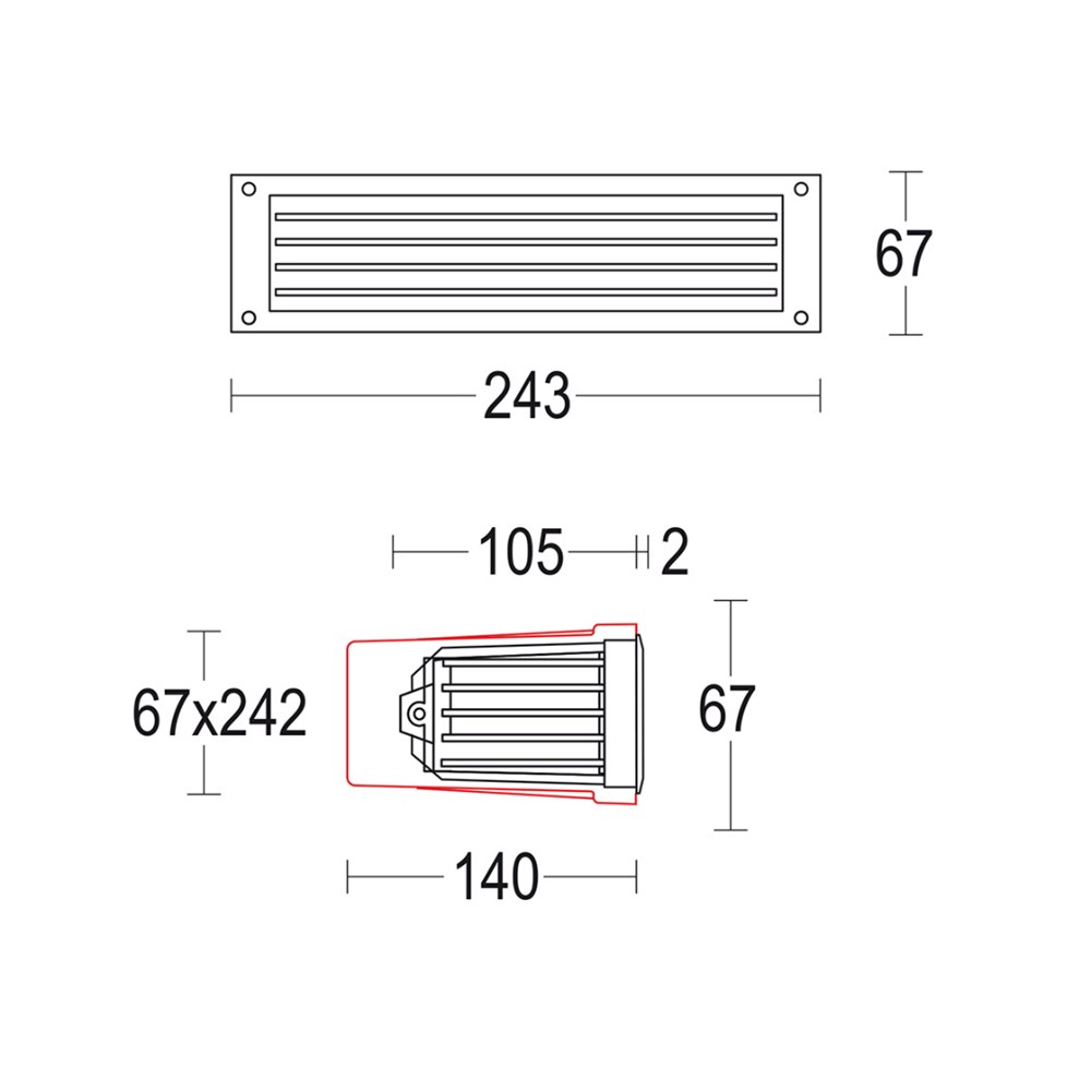 Margin Wall Grid Ghidini Margin Wall .05 Темно-Cерый (Матовый)  - Вид №1